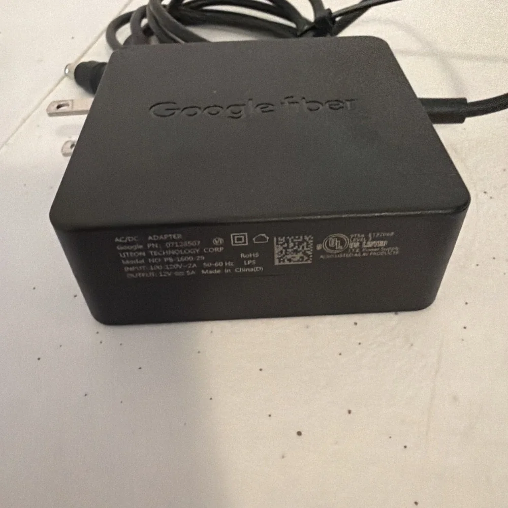 OEM Google Fiber 60W 12V 5A PB-1600-29 07079619 5.5*3.0mm AC Adapter
